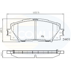 CBP06014 COMLINE КомплеК т гальмівних колодок, дискове гальмо