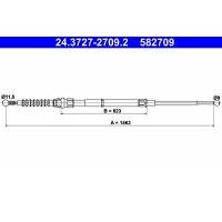 24.3727-2709.2 ATE Тросик, cтояночный тормоз