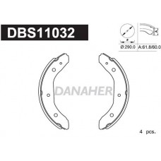DBS11032 DANAHER Комплект гальмівних колодок