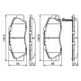 0 986 461 142 BOSCH Комплект гальмівних колодок дисковий гальм