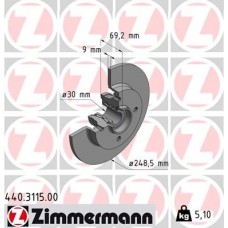 440.3115.00 ZIMMERMANN Гальмівний диск