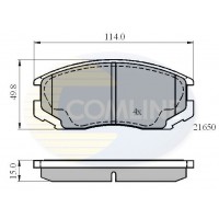 CBP0415 COMLINE Комплект гальмівних колодок дисковий гальм