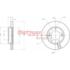 6110271 METZGER Гальмівний диск