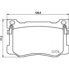 8DB 355 025-271 HELLA Комплект гальмівних колодок дисковий гальм