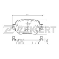 BS-2446 ZEKKERT Комплект гальмівних колодок дисковий гальм