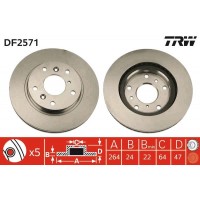 DF2571 TRW Гальмівний диск