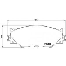 P 83 074 BREMBO Комплект гальмівних колодок дисковий гальм