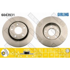 6043931 GIRLING Гальмівний диск