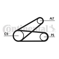 6PK873 ELAST T1 CONTINENTAL CTAM Поліклиновий ремінний комплект