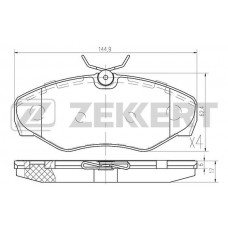 BS-1007 ZEKKERT Комплект гальмівних колодок дисковий гальм