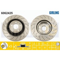 6062425 GIRLING Гальмівний диск