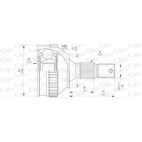 CVJ5592.10 OPEN PARTS Шарнирный комплект, Привідний вал