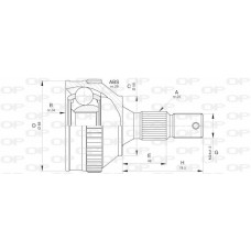 CVJ5592.10 OPEN PARTS Шарнирный комплект, Привідний вал