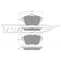 TX 18-76 TOMEX Brakes Комплект гальмівних колодок дисковий гальм