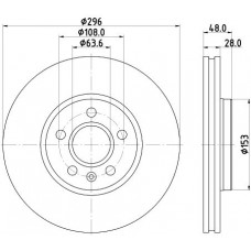 8DD 355 125-481 HELLA Гальмівний диск