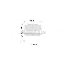 AB0110 BRAXIS Комплект гальмівних колодок дисковий гальм
