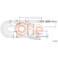 17.0130 COFLE Тросик, cтояночный тормоз
