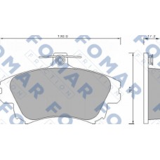 FO 677481 FOMAR Friction Комплект гальмівних колодок дисковий гальм