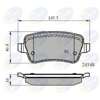 CBP01630 COMLINE Комплект гальмівних колодок дисковий гальм