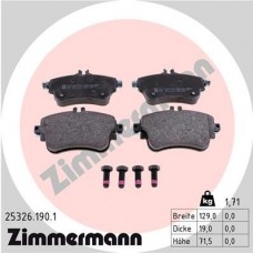 25326.190.1 ZIMMERMANN Комплект гальмівних колодок дисковий гальм