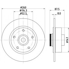 8DD 355 129-871 HELLA Гальмівний диск