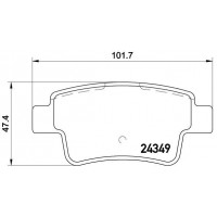 P 59 057 BREMBO Комплект гальмівних колодок дисковий гальм