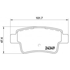 P 59 057 BREMBO Комплект гальмівних колодок дисковий гальм