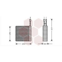 2100V030 VAN WEZEL Випарник кондиціонера