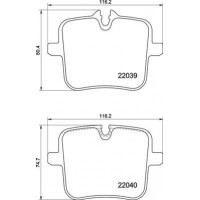 P 06 109 BREMBO Комплект гальмівних колодок дисковий гальм