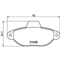 MDB1666 MINTEX Комплект гальмівних колодок дисковий гальм