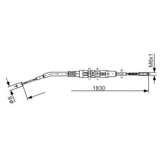 1 987 477 008 BOSCH Тросик, cтояночный тормоз
