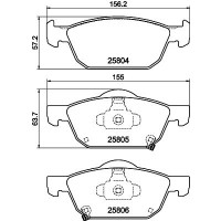 MDB3418 MINTEX Комплект гальмівних колодок дисковий гальм