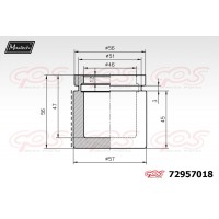 72957018 MAXTECH Поршень корпус скоби гальма