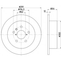 8DD 355 112-421 HELLA PAGID Гальмівний диск