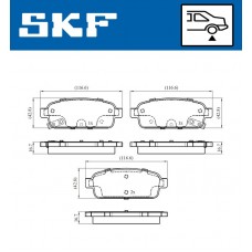 VKBP 90033 A SKF Комплект гальмівних колодок дисковий гальм
