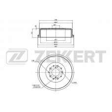BS-5543 ZEKKERT Гальмівний барабан