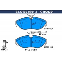 B1.G102-0301.2 GALFER Комплект гальмівних колодок дисковий гальм