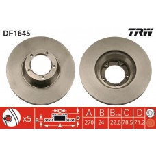 DF1645 TRW Гальмівний диск
