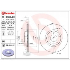 09.9468.20 BREMBO Гальмівний диск