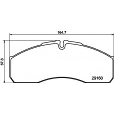 8DB 355 005-401 HELLA КомплеК т гальмівних колодок, дискове гальмо
