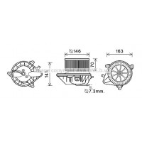 CN8292 AVA QUALITY COOLING Вентилятор салону