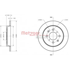 6110857 METZGER Гальмівний диск