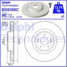 BG9389C DELPHI Гальмівний диск