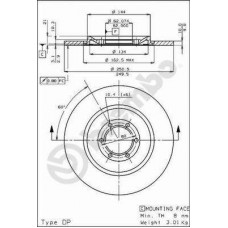 08.1987.10 BREMBO Гальмівний диск