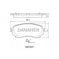 DBP2487 DANAHER Комплект гальмівних колодок дисковий гальм