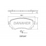DBP2487 DANAHER Комплект гальмівних колодок дисковий гальм