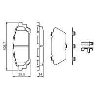 0 986 494 232 BOSCH Комплект гальмівних колодок дисковий гальм