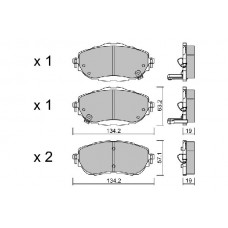 BPTO-1020 AISIN Комплект гальмівних колодок дисковий гальм