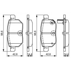 0 986 495 286 BOSCH Комплект гальмівних колодок дисковий гальм