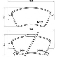 P 83 079 BREMBO Комплект гальмівних колодок дисковий гальм